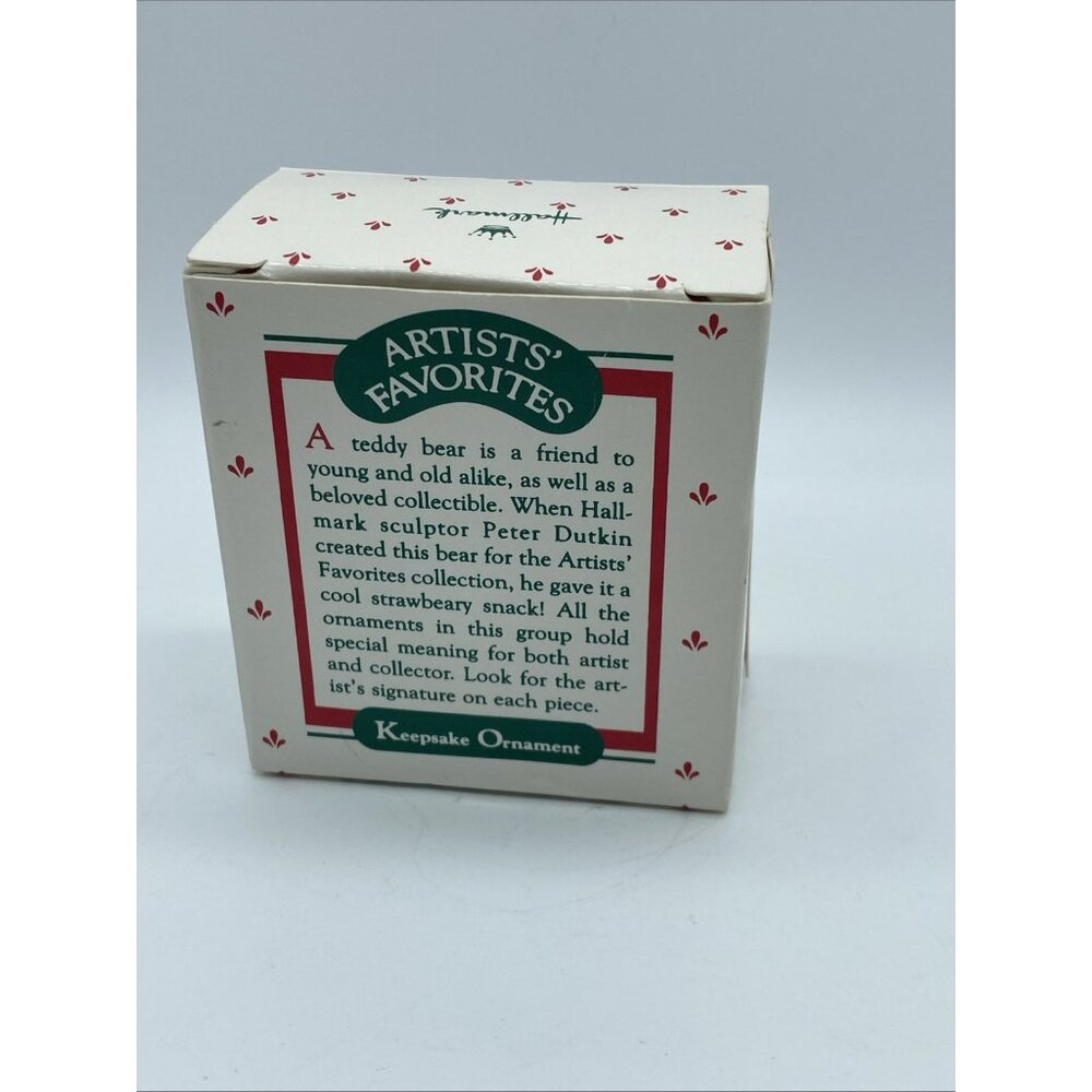 Hallmark Keepsake Very Strawberry Teddy Bear 1988 Christmas Collection Ornament - Picture 8 of 12
